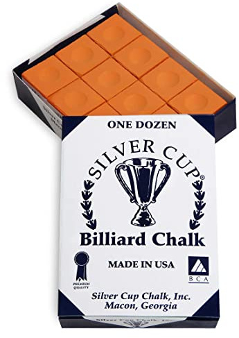 Silver Cup biljardkrita, 12 stycken, orange
