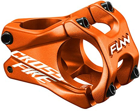 FUNN Crossfire Attacco Manubrio per Mountain Bike con Morsetto da 31,8 mm - Attacco Manubrio in Lega Leggera e Resistente per Mountain Bike e BMX Bike, Lunghezza 35 mm (Arancione)