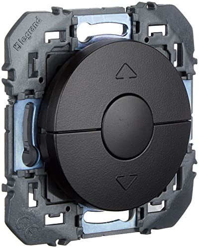 LEGRAND - Commande Volets Roulants dooxie - Interrupteur Mural Tous Types de Volets Roulants, Stores, Stores Bannes - Noir