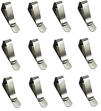 Pangmao 12PCS Stainless Steel Tablecloth Clips Table Cloth Cover Clamps Clip Set(S)