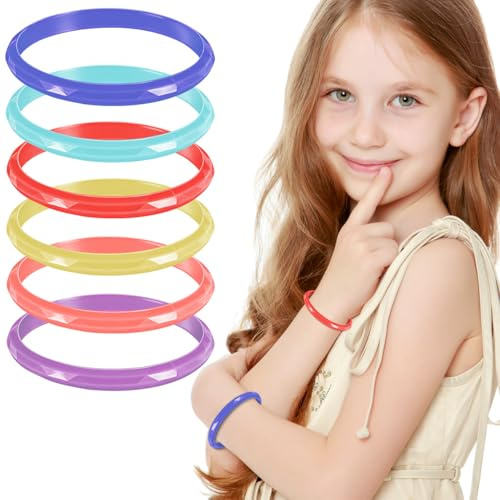 STOBOK 18Pcs Bangle Bracelets Kids Colorful Bangles Cute Jelly Bracelets Costume Jewelry Party Favors for Children Women Girls