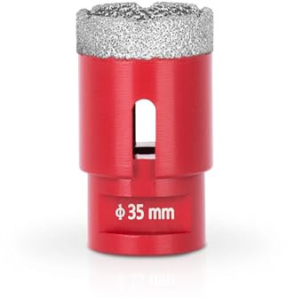 STREND PRO Diamant Bohrkrone Fliesen 35mm | PREMIUM Feinsteinzeug Bohrer für Winkelschleifer Flex | Temperaturbeständiger Fliesenbohrer Diamant | Fliesen bohrkrone | Diamantbohrer