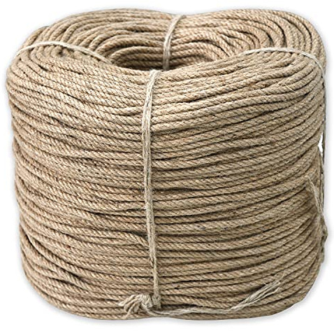 Sisalseil 6mm (50 Meter) für Kratzbaum Juteseil Kratzbaumseil | Natur Sisal / Jute Seil für Katzen, Kratzseil, Deko Haushalt, Basteln, Garten, Handarbeiten - Handlaufseil Juteschnur