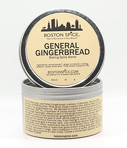 General Gingerbread Spice Handmade Baking Blend Mix Piernicki Pierniki Pierniczi Pfefferkuchen Lebkuchen Cookies Bread Cake Apple Pie 1 Cup Tin wt. 3.4oz/98g