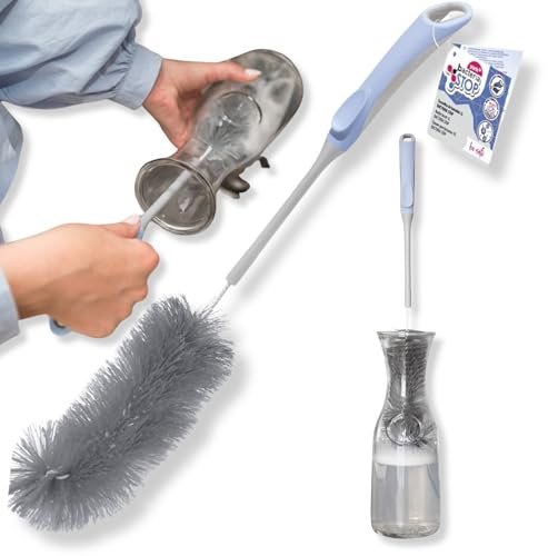 York Bacteria Stop Brosse à Bouteille, Gris-Bleu, L