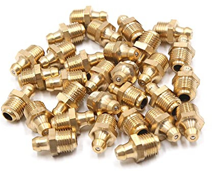 A ABSOPRO Testina Ingrassatore Auto Grasso Zerk Ugelli M10 x 1mm Filo Grasso Raccordo (Set 30)