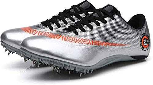 WoCOyo Zapatillas De Clavos Atletismo Unisex Respirable Antideslizantes Atletismo para Velocidad Sprint Luz Ata para Arriba Aire Libre Atletismo Zapatos De Entrenamiento Zapatos De Deporte,003,36EU