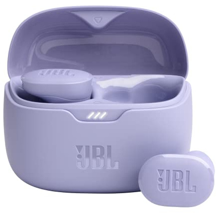 JBL Tune Buds - True wireless Noise Cancelling earbuds, JBL Pure Bass Sound, Bluetooth 5.3, 4-Mic technology for Crisp, Clear Calls, Up to 48 hours of battery life, Water and dust resistant (Purple)