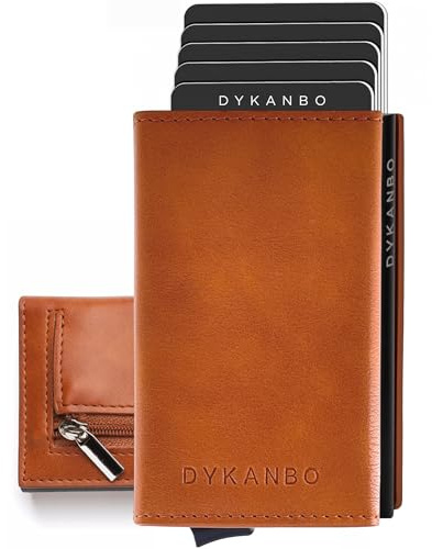 Cartera Hombre Pequeña con Pop-Up y Cierre Magnético, RFID/NFC - 9 Tarjetas, 8 Billetes, Monedero con Cremallera, 100x63x20 mm - Cartera Tarjetero Hombre Slim Minimalista para Oficina, Diario y Viaje