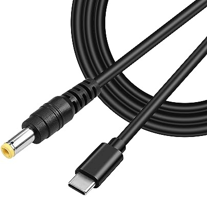 GINTOOYUN USB Type-C to DC 20V Power Charge Cable，USB-C Male Input to DC5.5x2.5mm Male Power Plug Charge Cable, for Router, CCTV,etc(4.9FT)(20V)