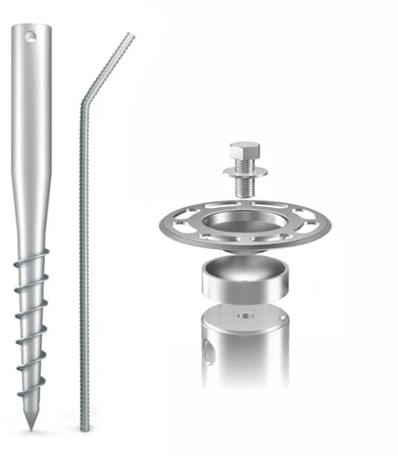 Maxerio 1 Lot de 100 cm - Fondations à vis Ø 60 x 2 mm - M12