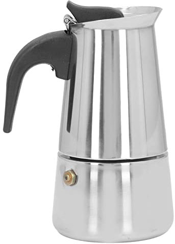 Edelstahl Kaffee Kanne, Klassische Manuelle Moka Café Topf Maschine Kaffee Maschine Cafe Perkolator Maschine Für Zuhause, Reisen, Büro(2 servings)