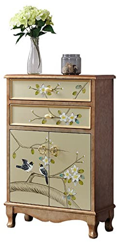 MOOWI Weinschrank Weinschrank, einfacher handbemalter Eingangsbereich, Leichter Luxus-Weinschrank, Bodenschrank for Wohnzimmer, Eingangsbereich, Schlafzimmer Barschrank