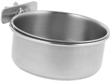Kisangel 2pcs Stainless Steel Pet Food Water Bowl Rabbit Accessories No Spill Dog Water Bowl Easy Install Dishwasher Safe