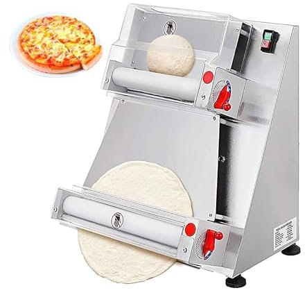 Automatic Pizza Dough Roller Sheeter, 30/40cm Commercial Electric Press Machine for Pizza Making, Pasta & Cake Rolling, 600W 5s Dough Press+ Maker