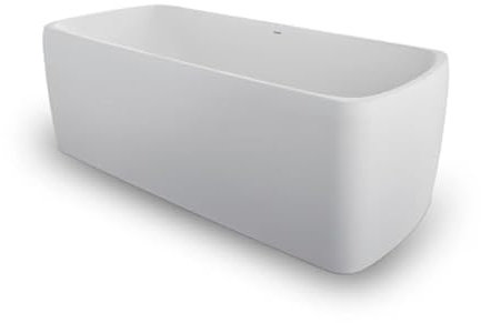 Duravit Qatego Badewanne, freistehend, 1800x800x600mm, DuraSolid, 2 Rückenschräge, Weiß Matt, 700911000000000