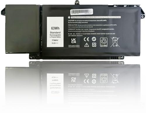 FlyZythrol 15.2V 63Wh 9JM71 7FMXV Laptop battery Compatible With Dell Latitude 5320(2-in-1) 14 7320 7420 7520 Series HDGJ8 0HDGJ8 4M1JN MHR4G 1PP63 TN2GY 0TN2GY