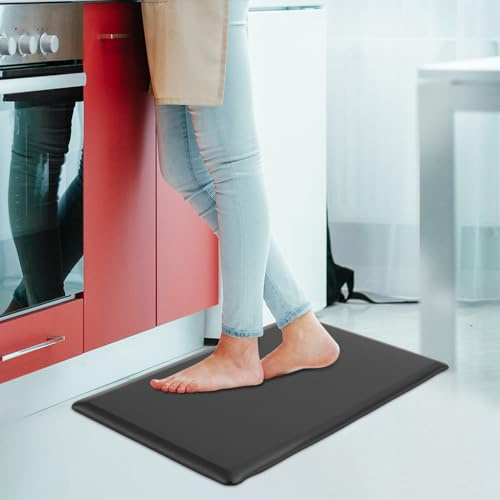 QWORK® Anti-Ermüdungsmatte,44cmx71cm stehmatte, 12mm rutschfeste komfortpolsterung, für Küche Badezimmer