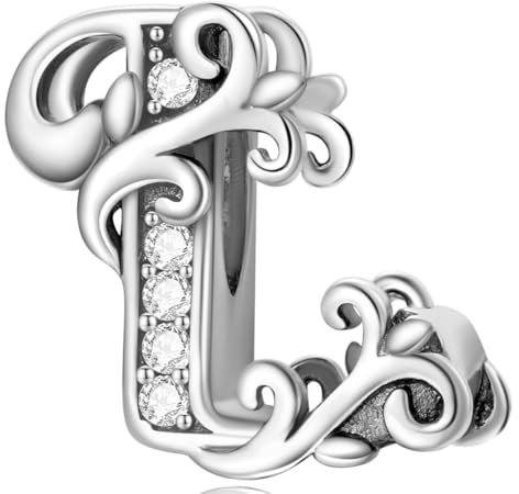 XWN Perles lettres A à Z pour bracelet, argent 925, compatible Pandora et bracelets/colliers européens, pour femmes/filles X240.