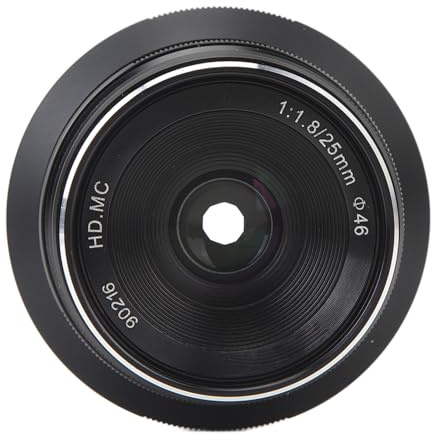 Qukaim Obiettivo a focale fissa con grande apertura F1.8 da 25 mm, messa a fuoco manuale, Half Frame APS-C, compatibile con fotocamera Z Mount Z6 Z7 Z50, obiettivo 25 mm F1.8 per fotografia