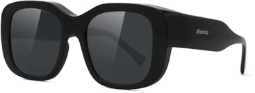 Meeloog Übergroße polarisierte Überbrillen-Sonnenbrille für Damen – Brillenabdeckung für Autofahrten MST0066