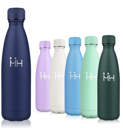 Motswedi Gourde Isotherme, 750 ml sans BPA, Bouteille Isotherme, 24h Froid & 12h Chaud, Gourde Inox, Anti Fuite, Gourde Isotherme Enfant, Gourde pour Enfant & Adulte, Sport, Gym, École, Bleu Foncé