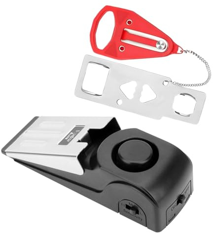 Door Stop Alarm & Portable Door Lock – Travel Safety Kit for Hotel, Home & Dorm