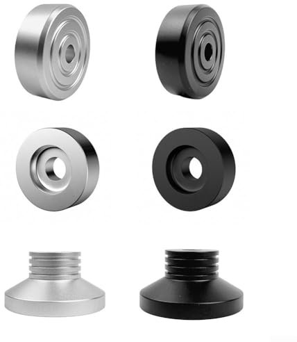 Adattatore per giradischi in alluminio per vinile da 45 giri/min, accessorio perfetto per DJ e appassionati di musica (SilverA)