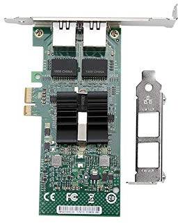 Carte Réseau PCI E Double Port 82576 T2 Gigabit 1000Mbps Adaptateur Ethernet Serveur NIC LED Compatible avec pour PC Bureau