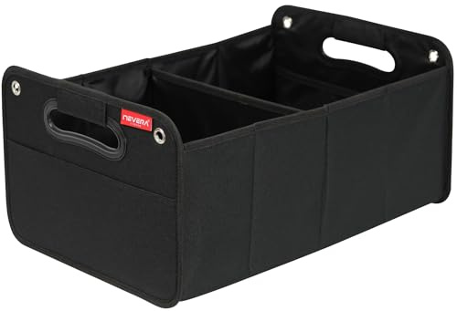 NEVERA® Car Boot Organizer, Storage Organizer, Collapsible Multi Compartment Organiser, Car Boot Tidy, Non Slip Bottom