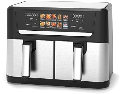 Royal Swiss Air Fryer Cecofry&Grill Duoheat 10000. Freidora de aire sin aceite 12L, parrilla y plancha, resistencia doble, 2800 W, cocción rápida, menos grasa, resultados consistentes