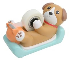 Chapman & Grand Puppy Dog Tape Dispenser (Tan/Turquoise)