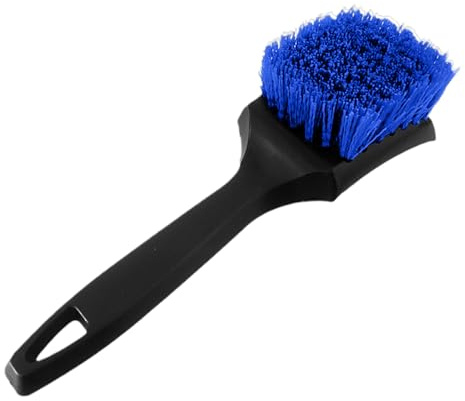 Spazzola Per Pneumatici | Pulitore Cerchioni Auto con Manico Antiscivolo | Pulizia con Impugnatura Antiscivolo per SUV Auto Camion - Rimozione Fango e Polvere per Esterni