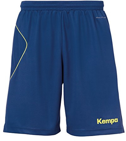 Kempa barn kurva shorts deep blau/fluo gelb 116
