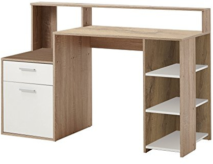 FMD Möbel, F00651901042 Bolton Computertisch, eiche/weiß, maße 138.5 x 53.5 x 92.0 cm (BHT)