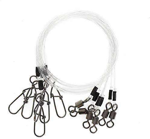 Fluorocarbon Vorfach Leader - 6 x Raubfischvorfach, Spinnvorfächer zum Spinnfischen, Hechtvorfach zum Hechtangeln