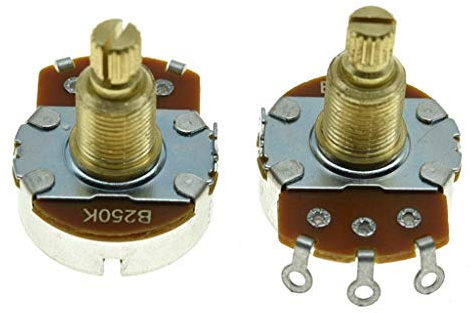 Alpha Gitarren-Bass-Töpfe, volle Größe, 2er-Pack B250K