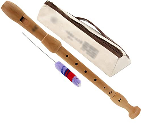 Musikblockflöteninstrument, Anfänger Erwachsene Deutsch/Barock Altblockflöte, 8-Loch Holz Professionelles Spielflöteninstrument, Aufbewahrungstasche + Reinigungsstab + Umhängeband