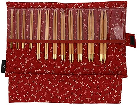 Seeknit KA58910-02 Rundstricknadeln Set, Bamboo, Rot, Standard