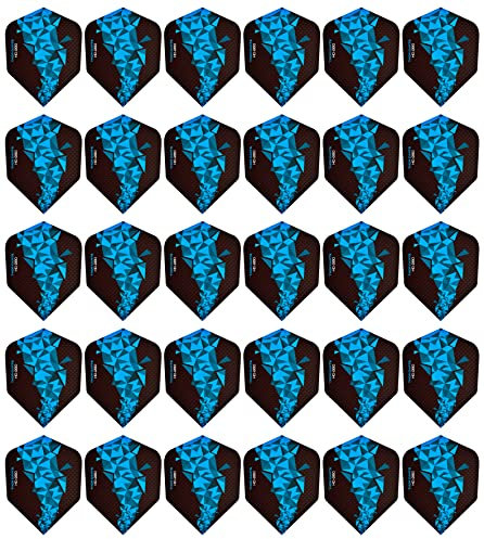 THOR-DARTS F2-Exclusiv-Line: Dartflights blau, Standardform B schmal/No.6, 150 Micron extra Strong (10 Set (30 Stück), Blau)