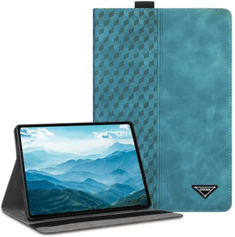 CXTCASE Hülle für Samsung Galaxy Tab A6 10.1 Zoll 2016 SM-T580/T585,Grün | Standfunktion, Stifthalter, Ultradünnes PU-Leder, Kartensteckplatz, Gummiband, Mehrere Winkel