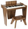 ZIPPY MAT Tastiera per bambini, pianoforte digitale a 37 tasti per bambini, strumento educativo musicale, pianoforte in legno per 3+ ragazze e ragazzi (Noce Basic)
