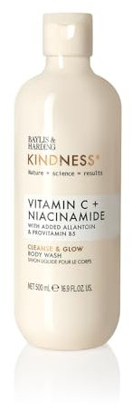 Baylis & Harding Kindness + Vitamin C & Niacinamide, Orange & Mango Fragrance, 500 ml Cleanse & Glow Body Wash (Pack of 1) - Vegan Friendly