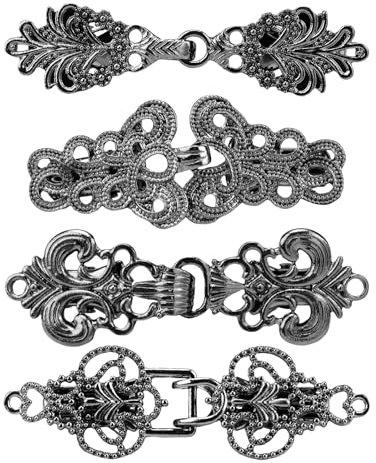 Clips de Rebeca, HASLED 4 Pares Broche Cierre Clip, Clip de Suéter Vintage, Adecuado para Suéteres, Chaquetas, Bufandas y Abrigos sin Botones