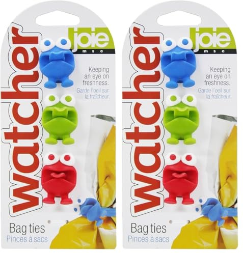 Joie Kitchen Gadgets 49505 Joie Closure Tapes Bag Watcher 3pcs, Multi-Colour, 20 x 15 x 9 cm (Pack of 2)