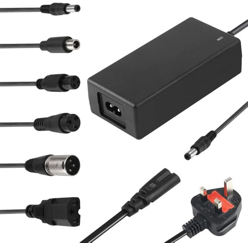 Electric Scooter Charger, CJBIN 42V 2A Hoverboard Charger, E Scooter Char-ger, Electric Bike Char-ger with 6 Connections for Xiaomi/Mobility/Self-Balancing Scooter, 36V Li-ion Batterie