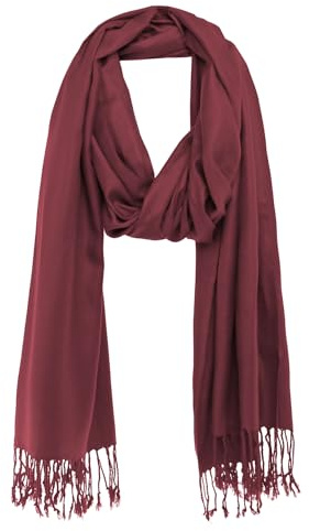 Bovari Pashmina Schal Damen aus Premium Viskose in XL Größe | Klassischer Pashmina, Weich wie Kaschmir, Glänzend wie Seide, Luxuriöse Optik, Ganzjahresschal, Damenschal XL 200 x 70 cm