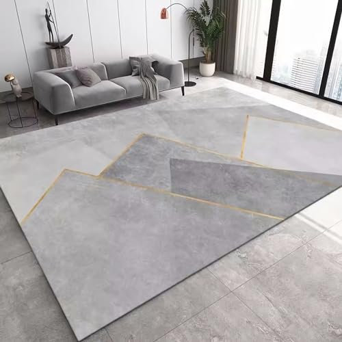 Teppich babyzimmer Teppich mädchen deko esszimmer Grau Gelb Tinte Geometrisches Design Balkon Dauerhafte Teppiche deko kinderzimmer mädchen 50x80cm