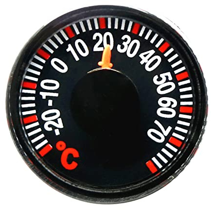 Xbiez 27 mm Durchmesser Rundes Kunststoff Grad Thermometer - Thermometer für Zuhause, Outdoor, Auto - Temperaturmessung - Kleines Geschenk