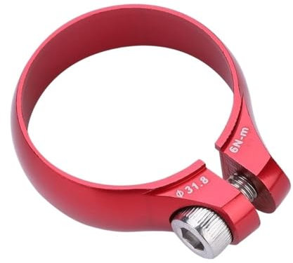 Sattelklemme Super Light Bike Bicycle Seat Post Clamp CNC Aluminiumlegierung Radsport-Sattel-Sitz-Post-Klemme for 27.2/30,8/31,6mm Fahrradstützpfahl Sattelkloben (Color : Red 31.8mm)